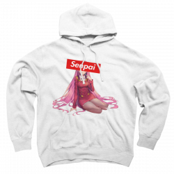 hello senpai zero two hoodie